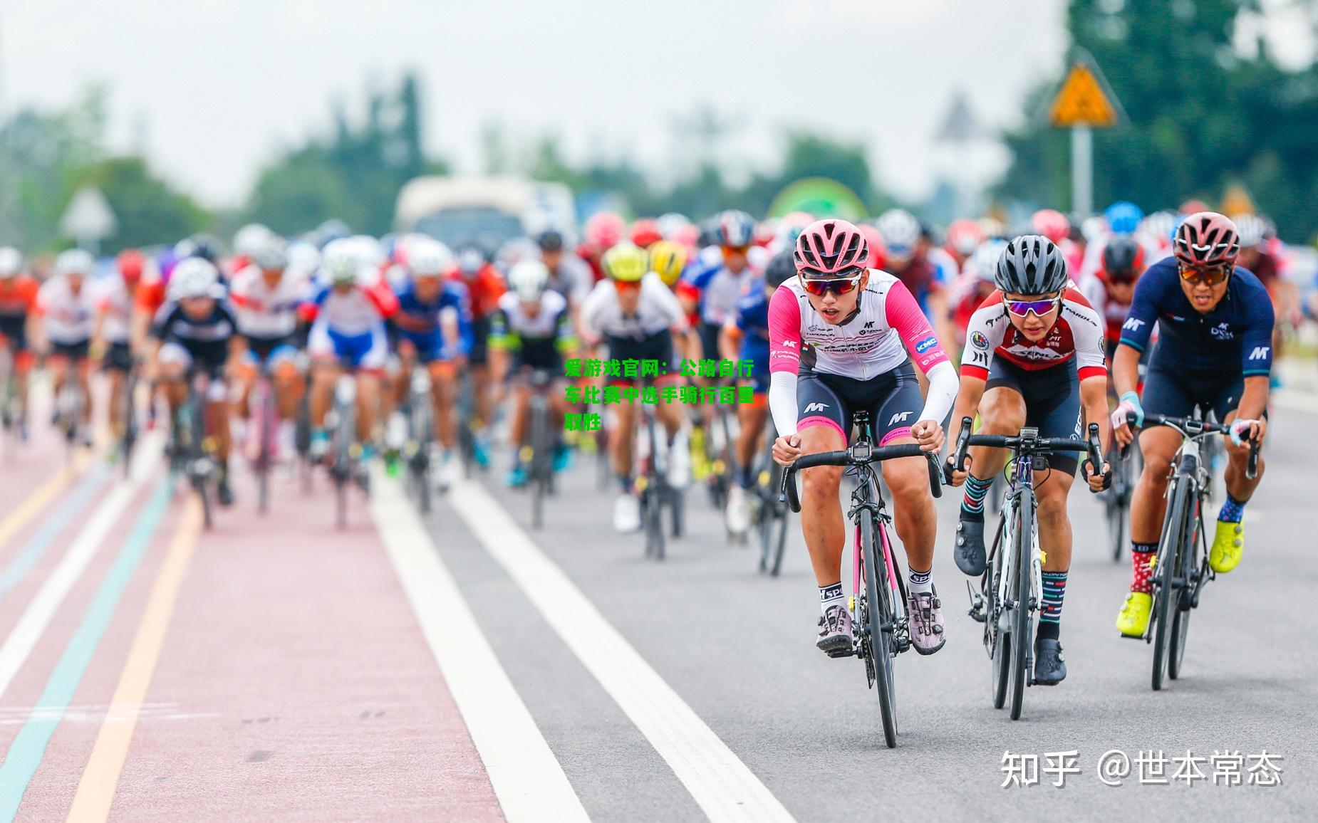 公路自行车比赛中选手骑行百里取胜